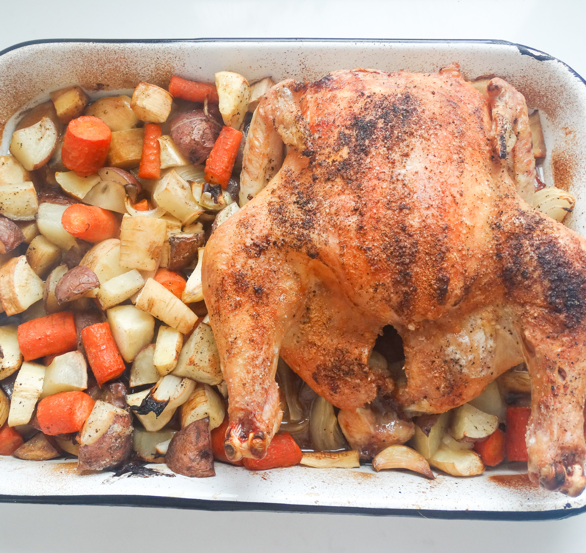 Roasted Chicken with Root Vegetables Farmhome on Summit Ridge